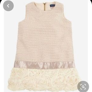 Andy & Evan Ivory Cream Rosette Trim Girls' Formal Dress